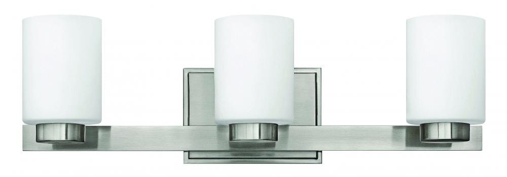 Hinkley Miley 3-Light Bathroom Vanity Light in Brushed Nickel
