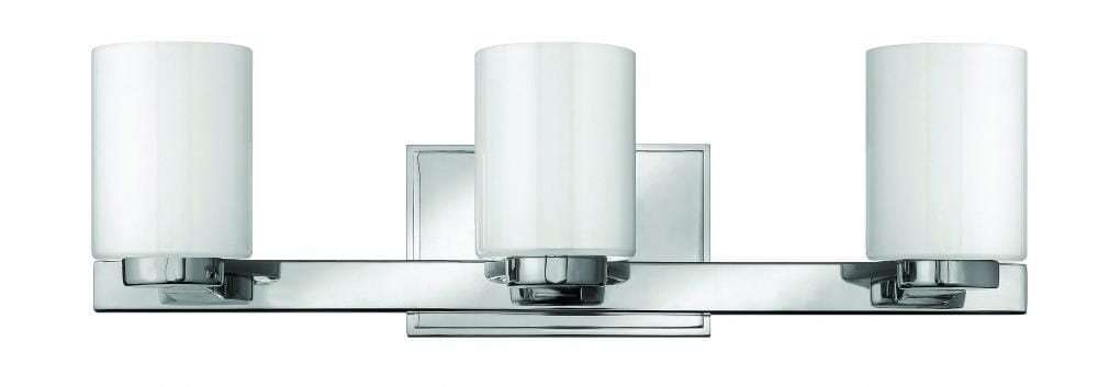 Hinkley Miley 3-Light Bathroom Vanity Light in Chrome