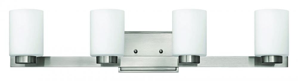 Hinkley Miley 4-Light Bathroom Vanity Light in Brushed Nickel