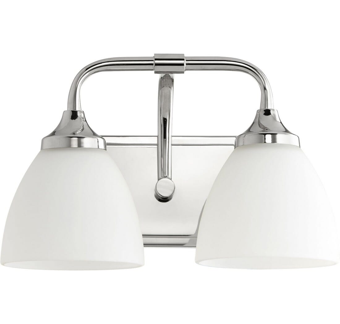 Quorum Enclave 2-Light 9" Bathroom Vanity Light in Polished Nickel