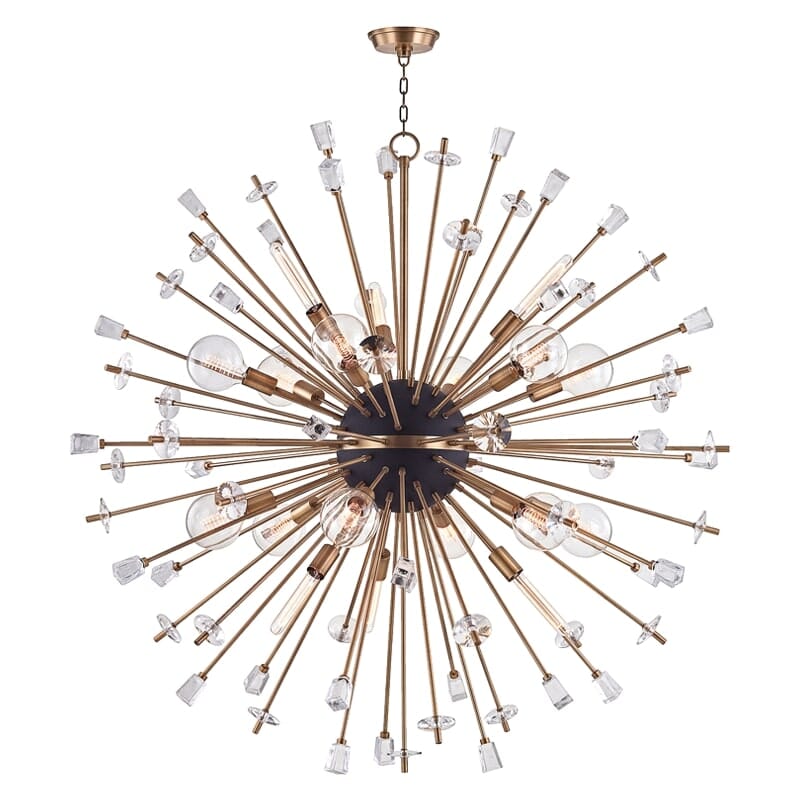 Hudson Valley Liberty 6-Light Chandelier in Aged Brass