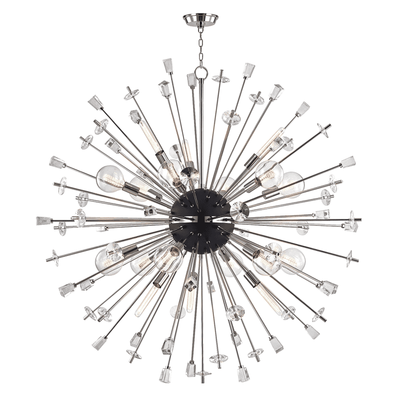 Hudson Valley Liberty 6-Light Chandelier in Polished Nickel