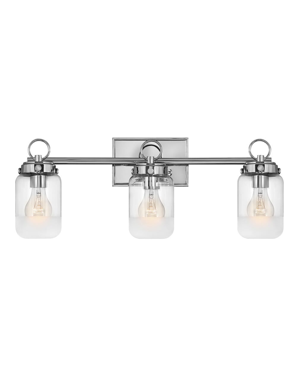 Hinkley Penley 3-Light 6" Bathroom Vanity Light in Polished Nickel