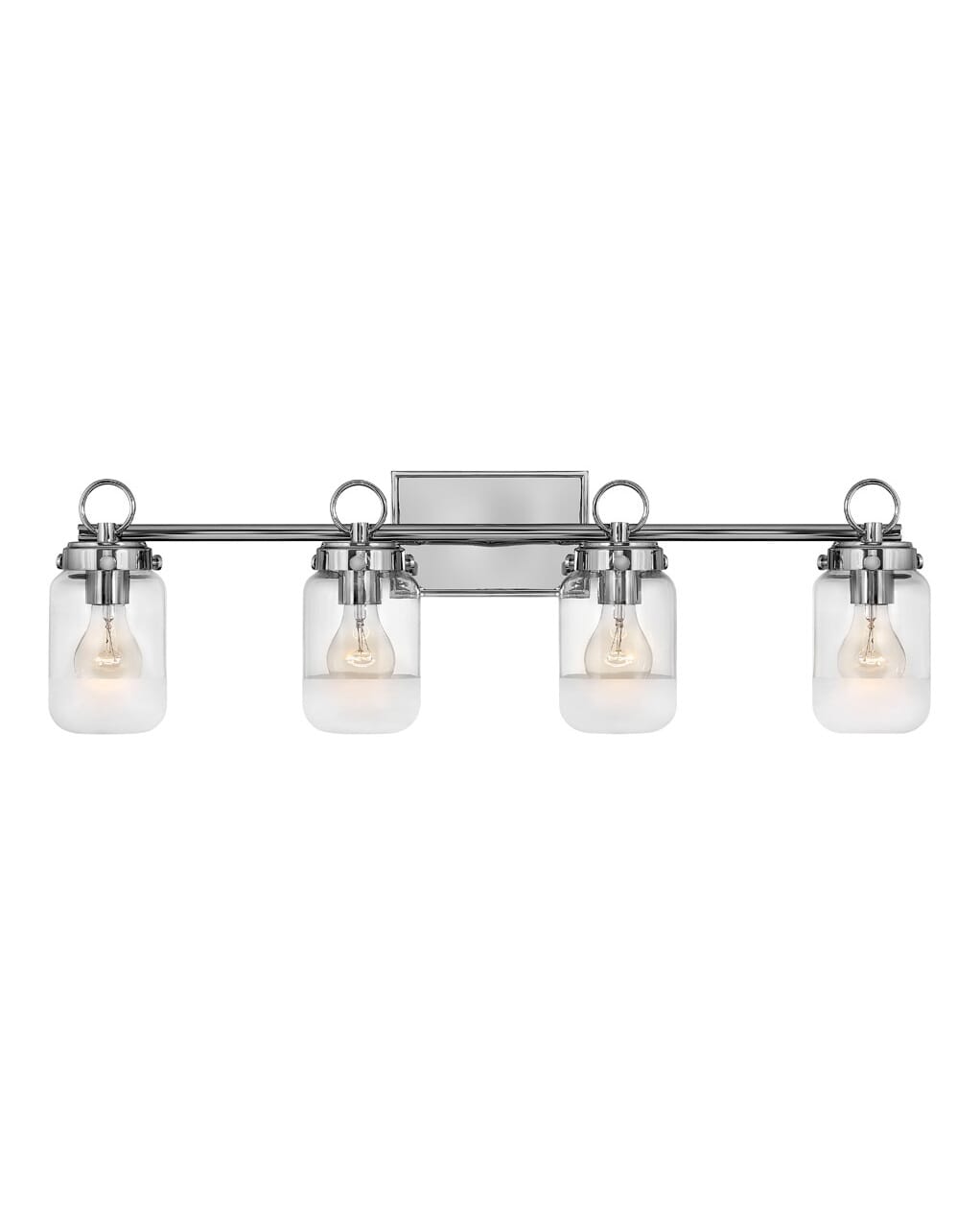 Hinkley Penley 4-Light 6" Bathroom Vanity Light in Polished Nickel