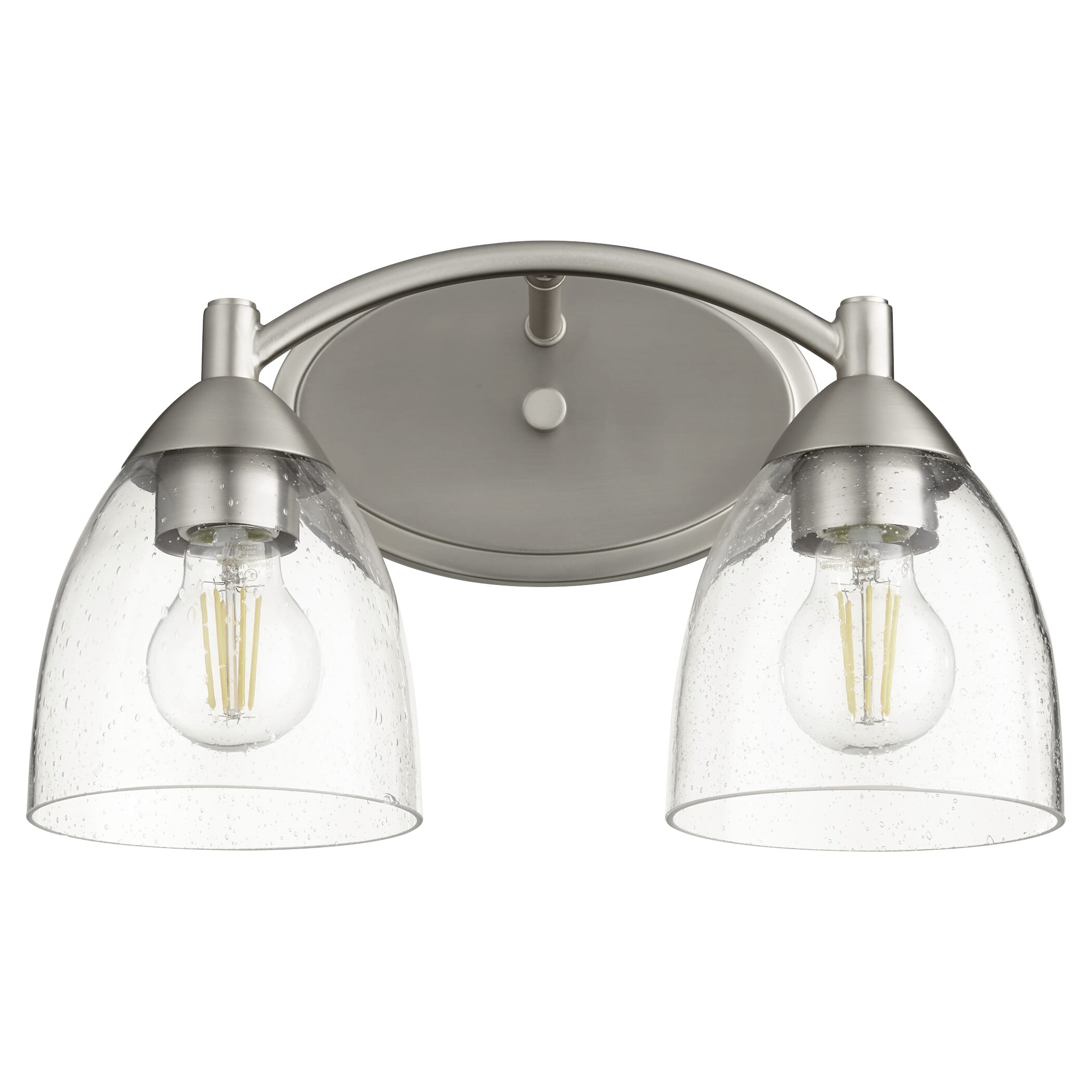 Quorum Barkley 2-Light 10" Bathroom Vanity Light in Satin Nickel with