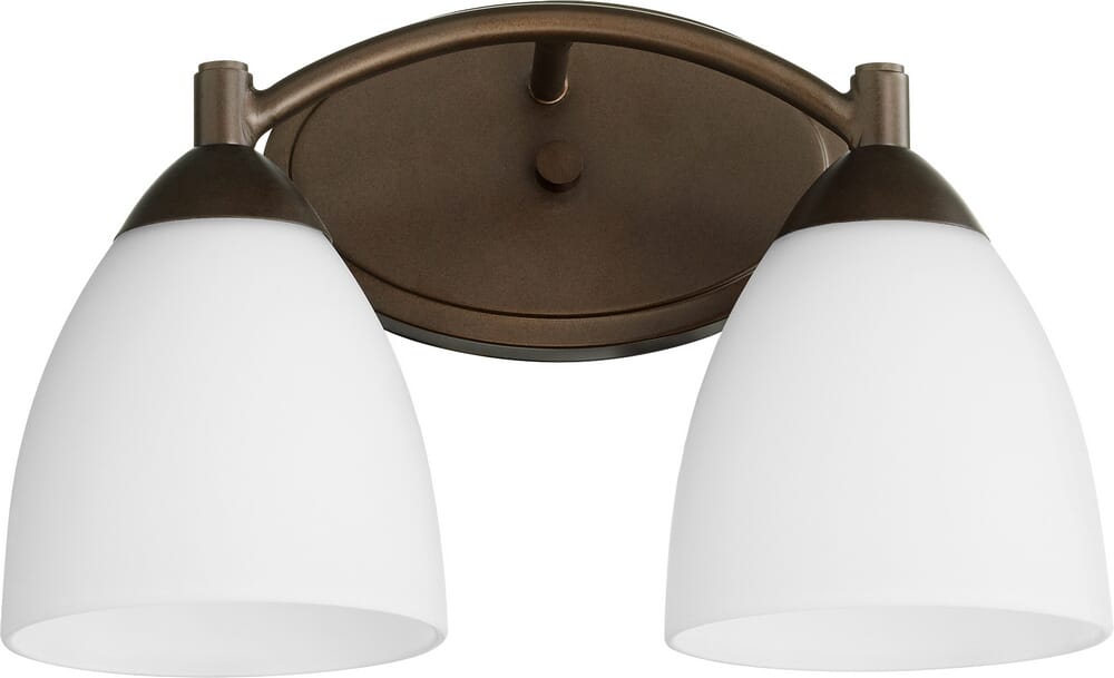 Quorum Barkley 2-Light 10" Bathroom Vanity Light in Oiled Bronze