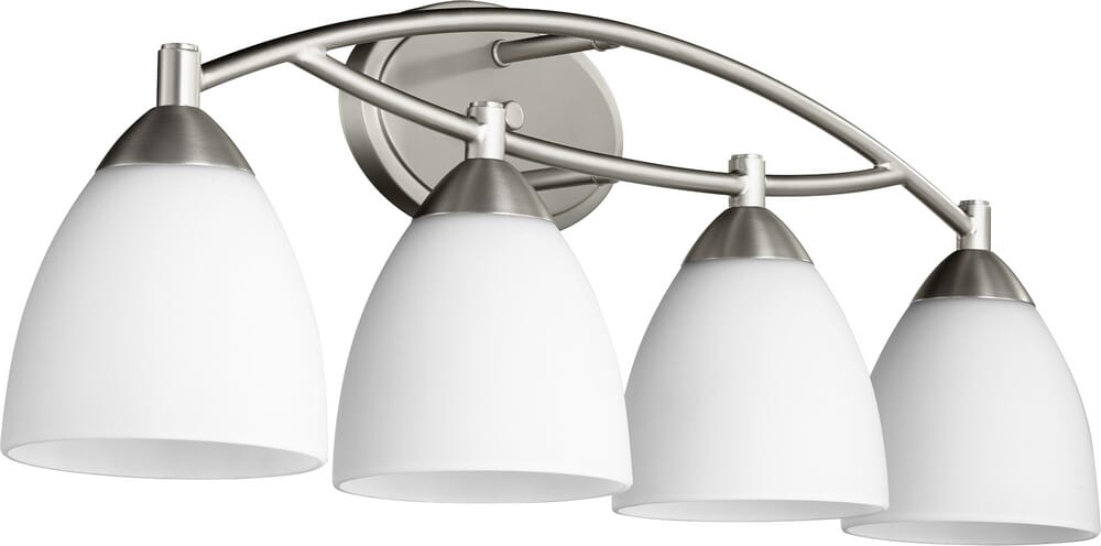 Quorum Barkley 4-Light 10" Bathroom Vanity Light in Satin Nickel