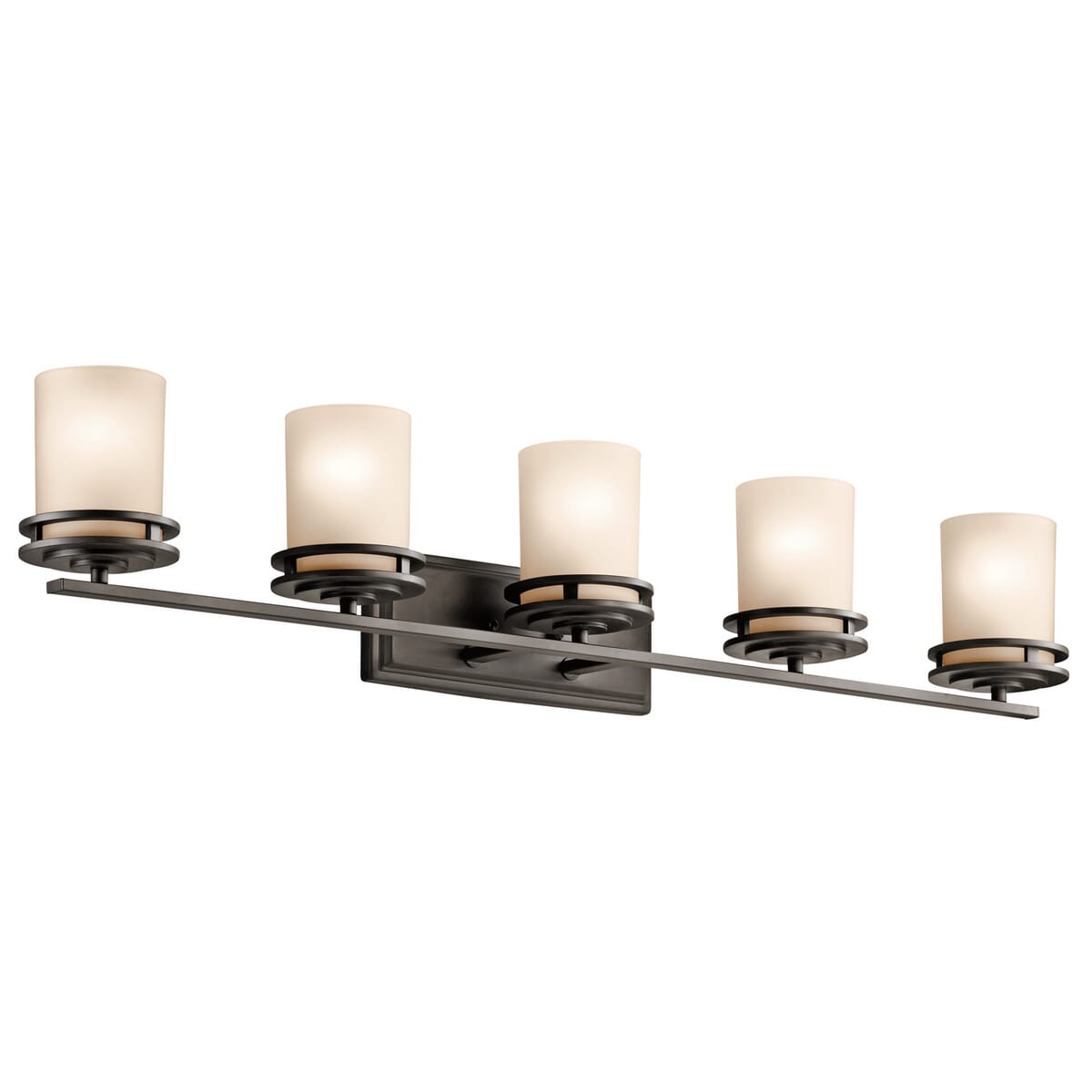 Kichler Hendrik Modern 5-Light Bathroom Vanity Light in Olde Bronze