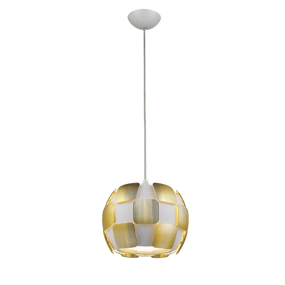 Access Layers Pendant Light in White with Gold