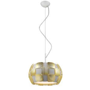 Access Layers Pendant Light in White with Gold