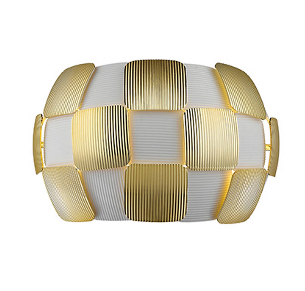 Access Layers 8" Wall Sconce in White with Gold