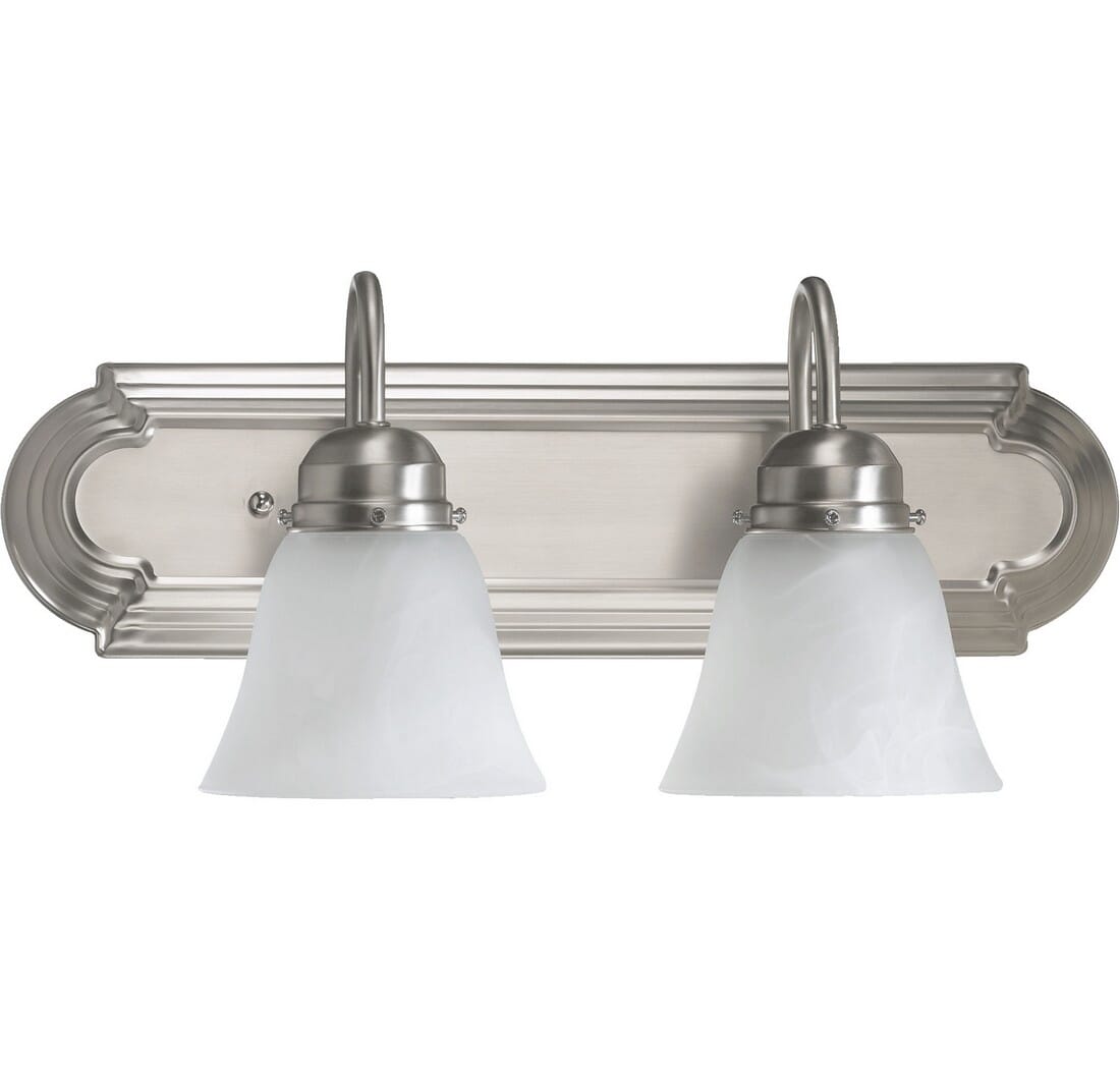 Quorum Quorum Home 2-Light 8" Bathroom Vanity Light in Satin Nickel