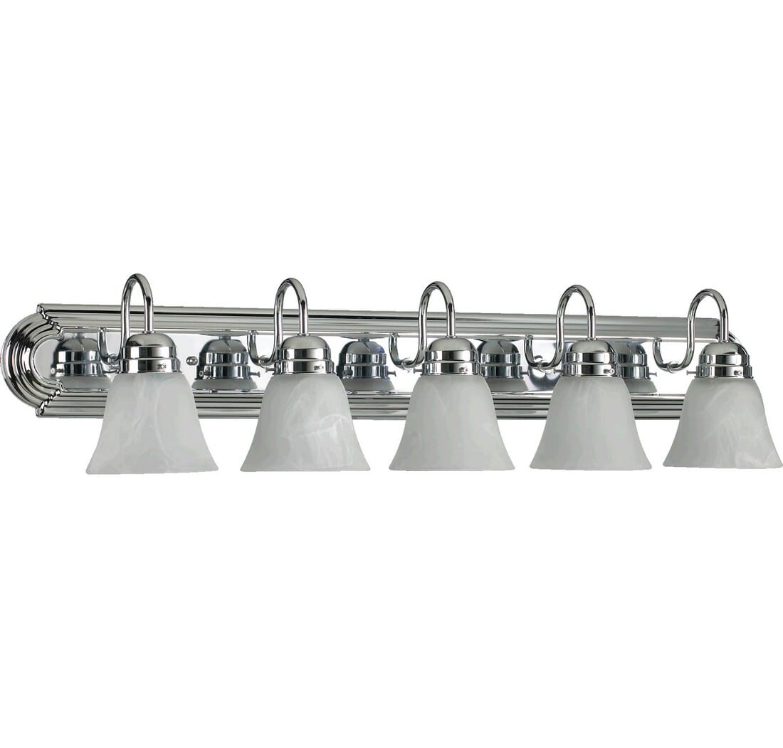 Quorum Quorum Home 5-Light 8" Bathroom Vanity Light in Chrome