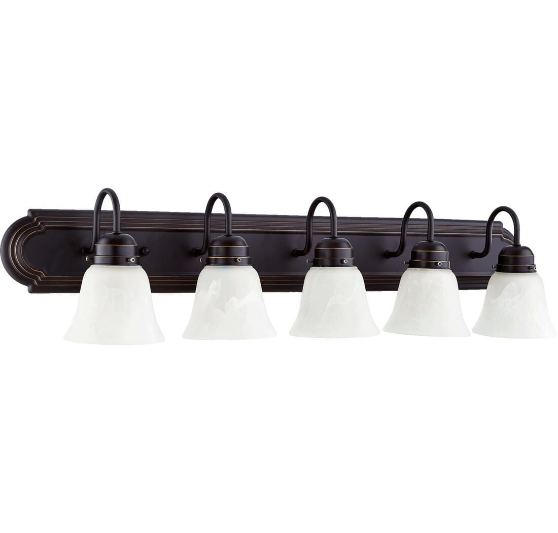 Quorum Quorum Home 5-Light 8" Bathroom Vanity Light in Old World