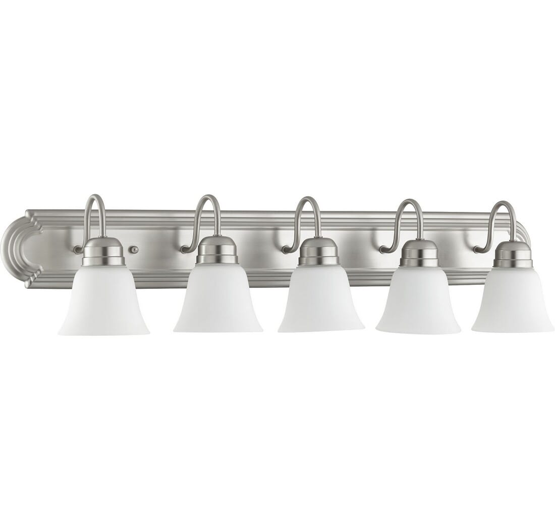 Quorum Home 5-Light Bathroom Vanity Light in Satin Nickel