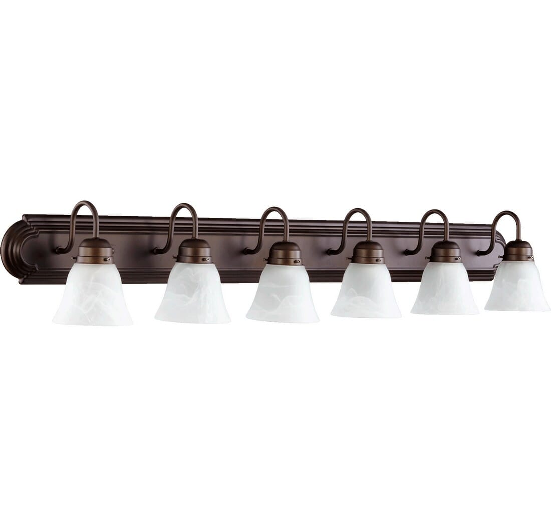 Quorum Home 6-Light Bathroom Vanity Light in Oiled Bronze