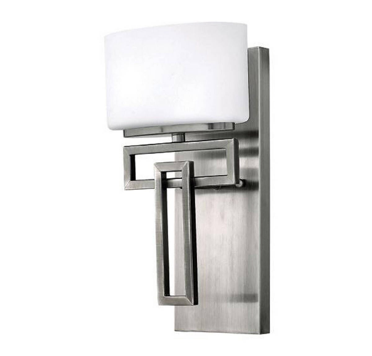 Hinkley Lanza 1-Light Bathroom Wall Sconce in Antique Nickel