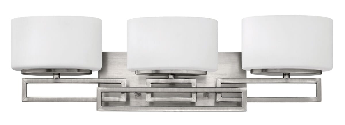 Hinkley Lanza 3-Light Bathroom Vanity Light in Antique Nickel