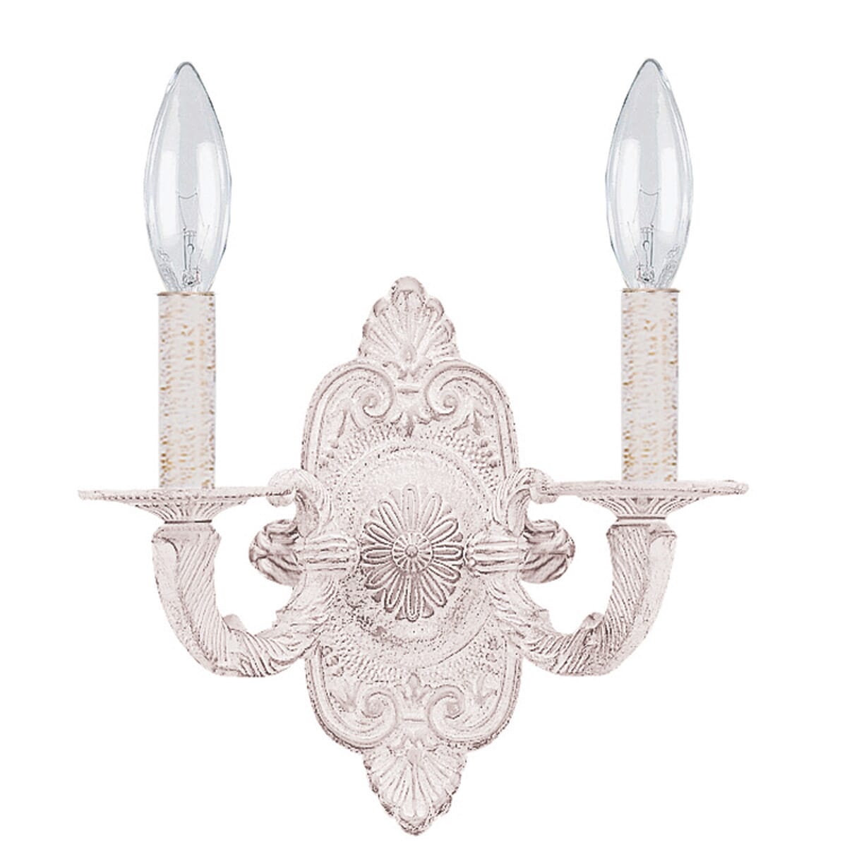 Crystorama Paris Market 2-Light 10" Wall Sconce in Antique White