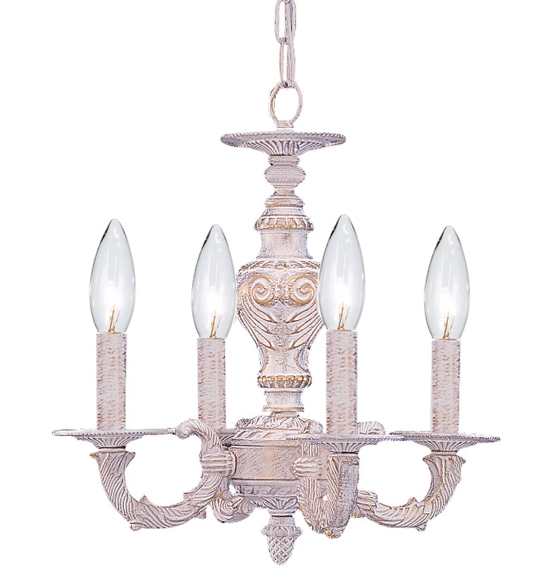 Crystorama Paris Market Mini Chandelier in Antique White