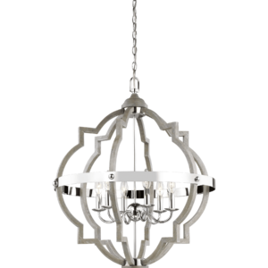 Sea Gull Socorro 6-Light Foyer Light in Washed Pine