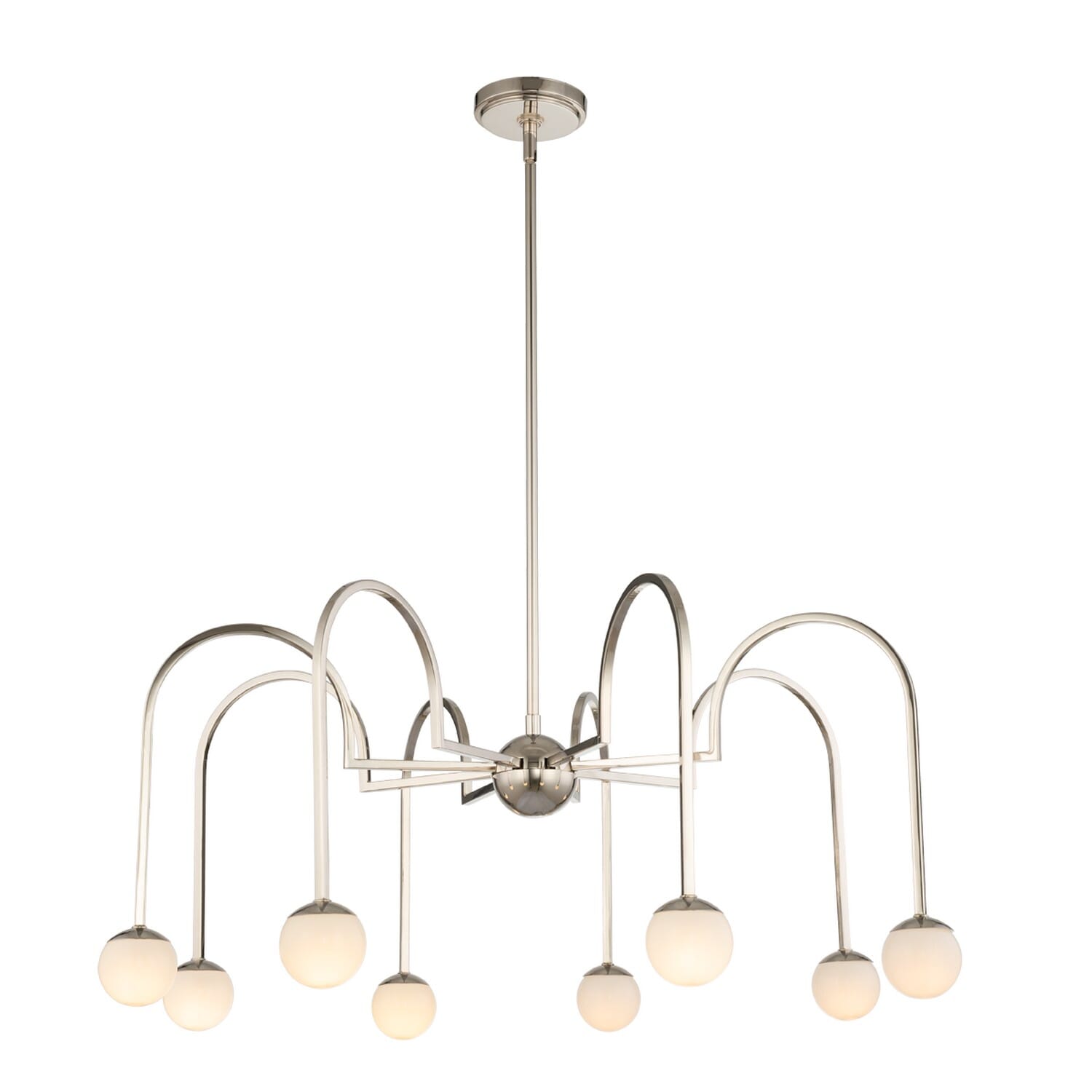 Kalco Bistro 8-Light Chandelier in Polished Nickel