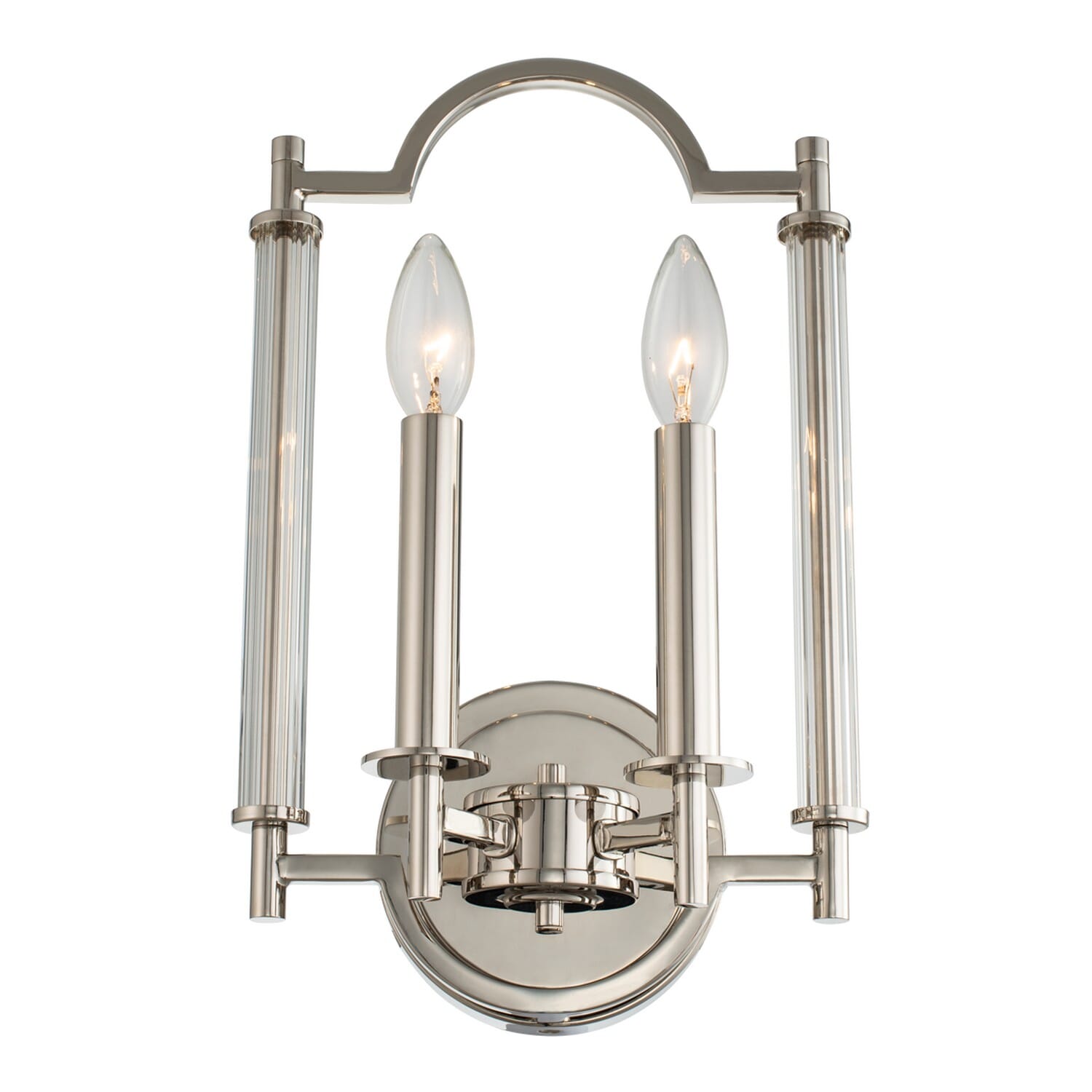 Kalco Provence 2-Light Wall Sconce in Polished Nickel