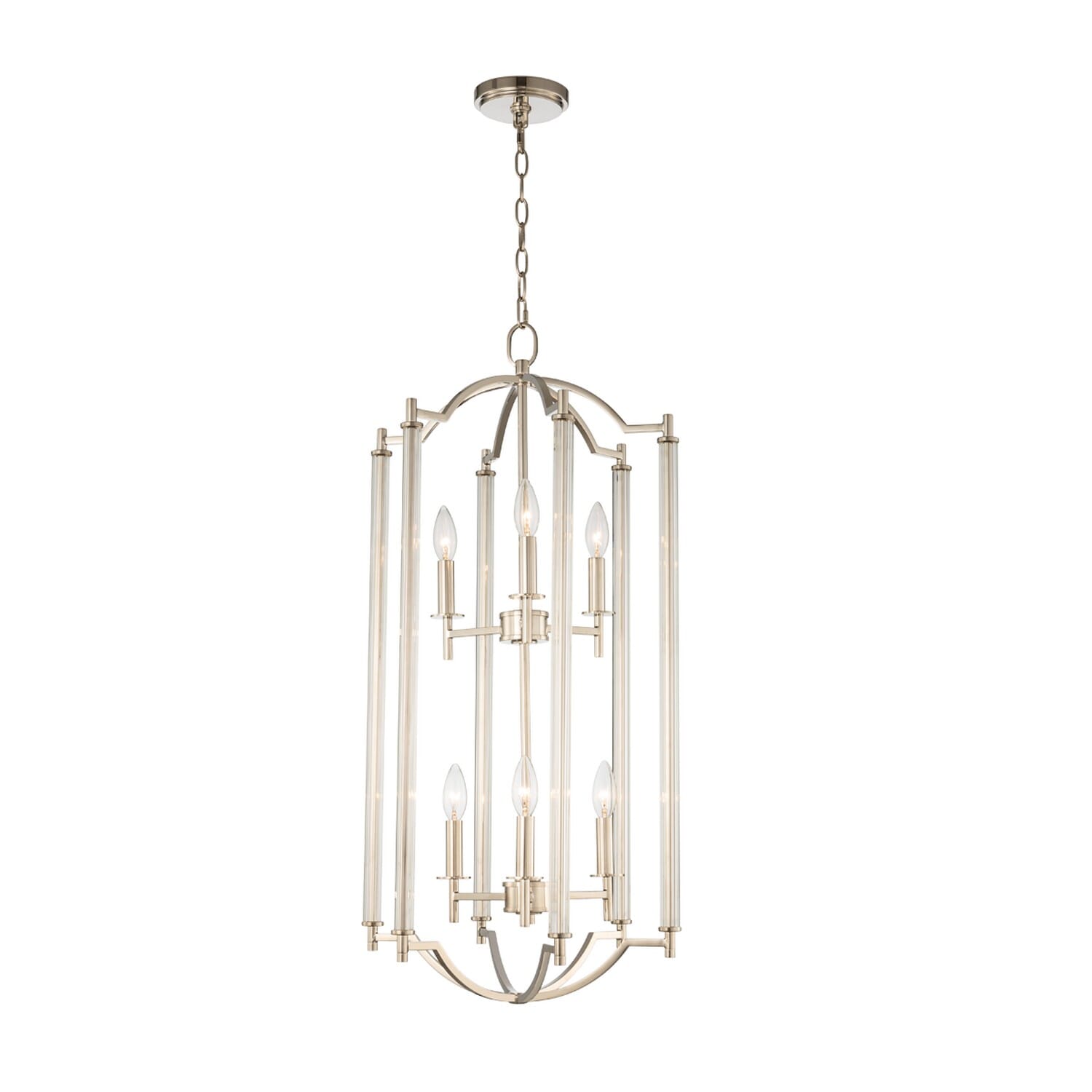 Kalco Provence 6-Light Pendant Light in Polished Nickel