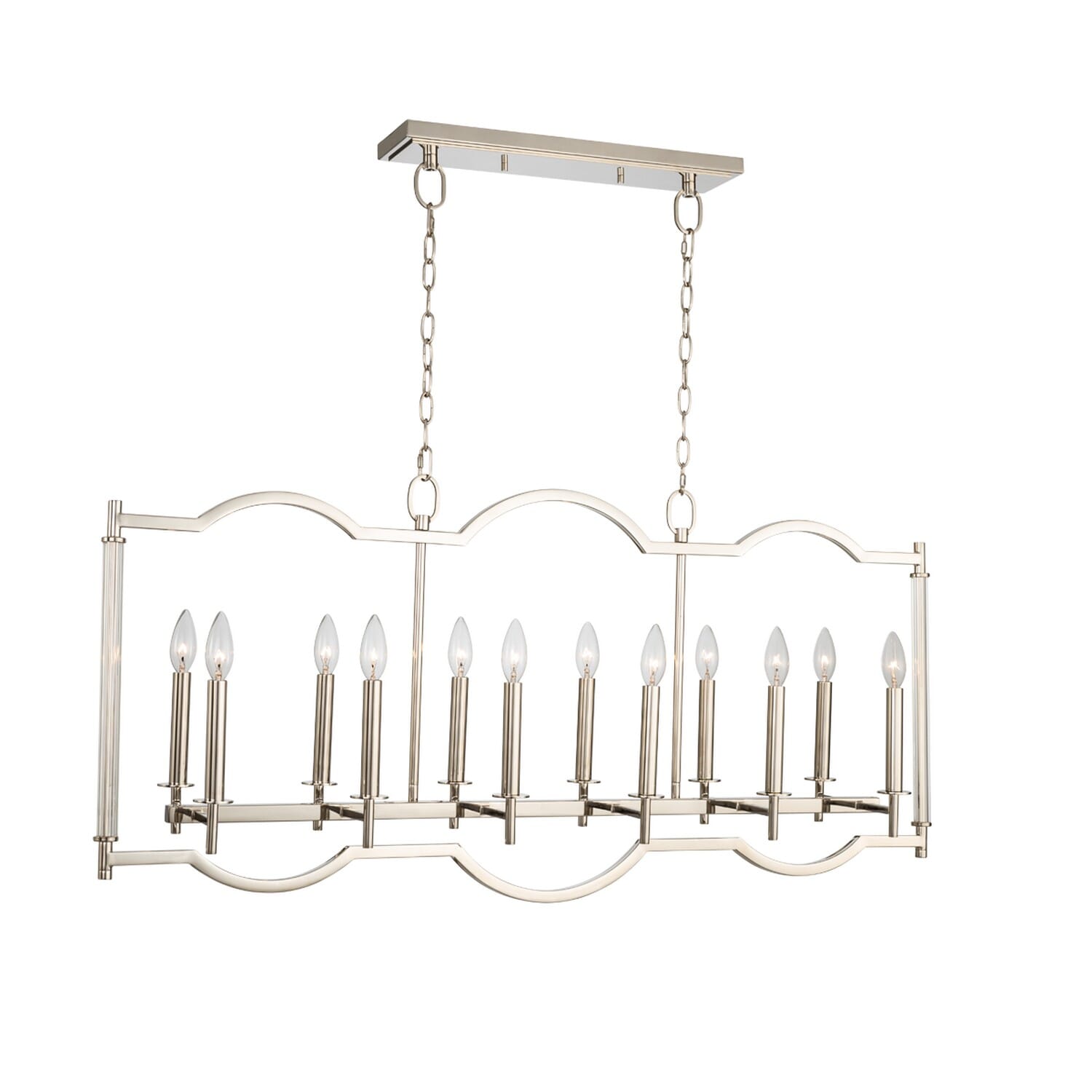 Kalco Provence 12-Light Kitchen Island Light in Polished Nickel