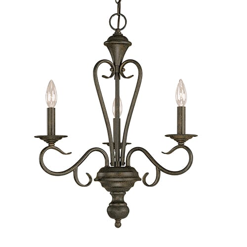 Millennium Lighting Devonshire 3-Light Chandelier in Burnished Gold