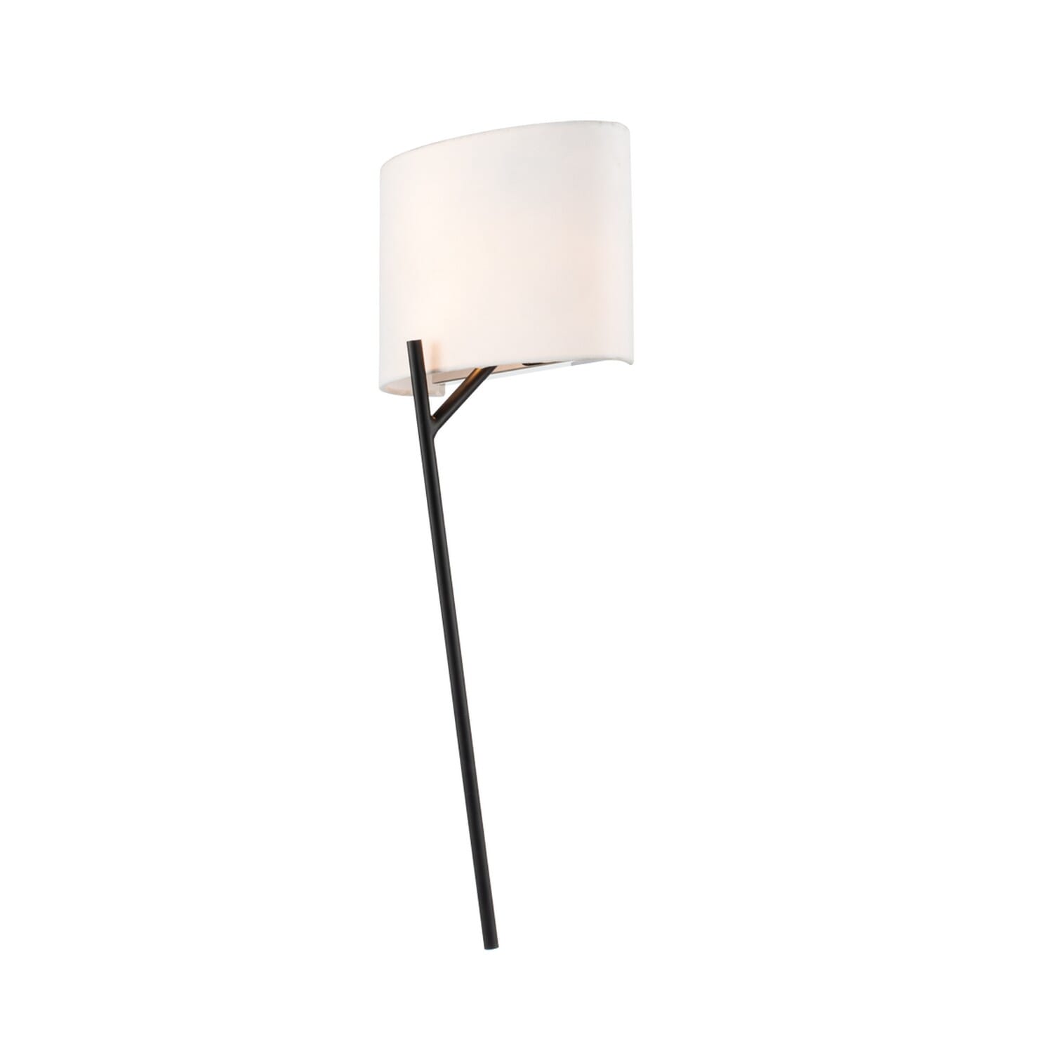 Kalco Tahoe 2-Light Wall Sconce in Matte Black with Polished Nickel