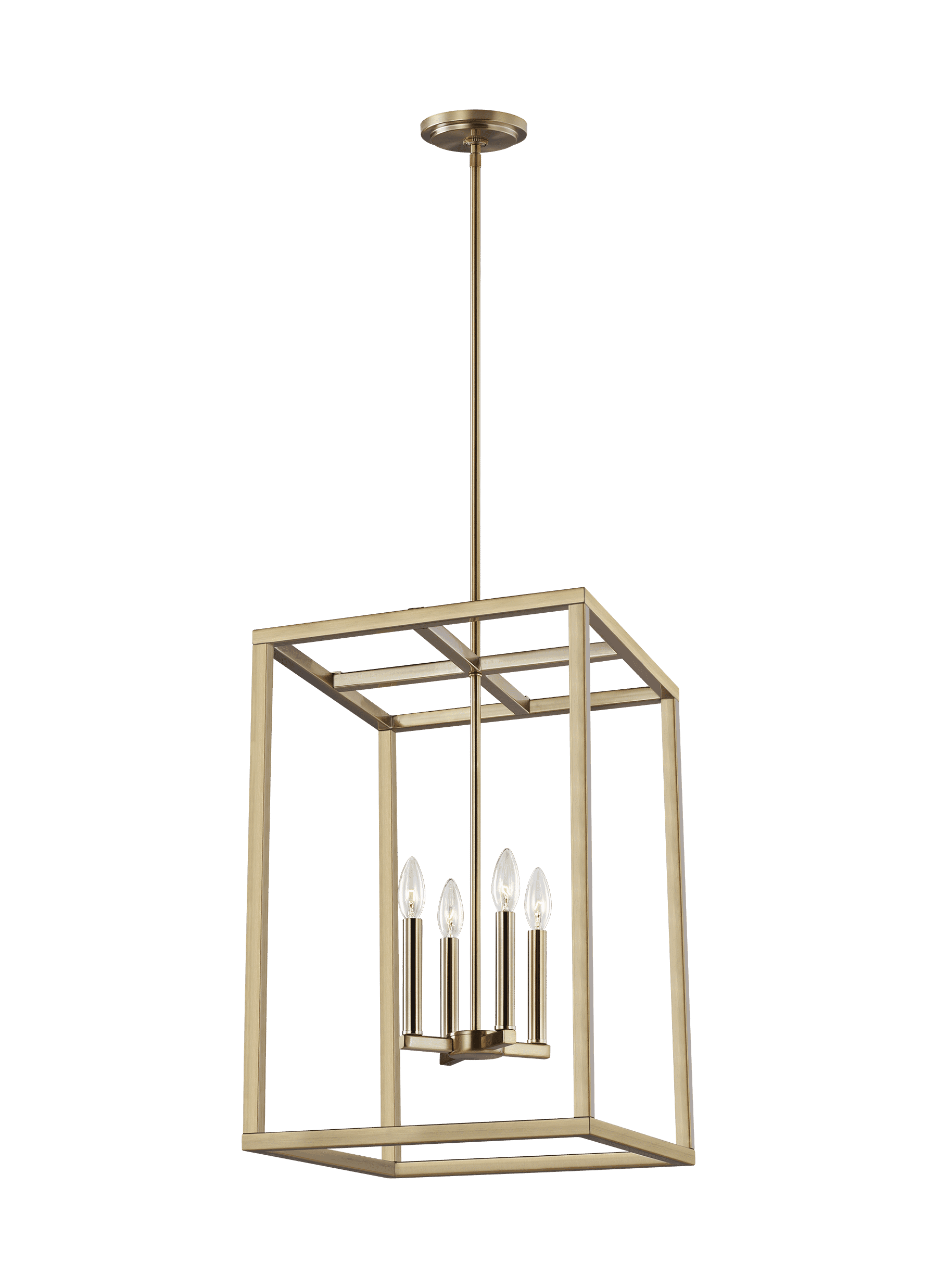 Sea Gull Moffet Street 4-Light LED Foyer Light in Satin Brass