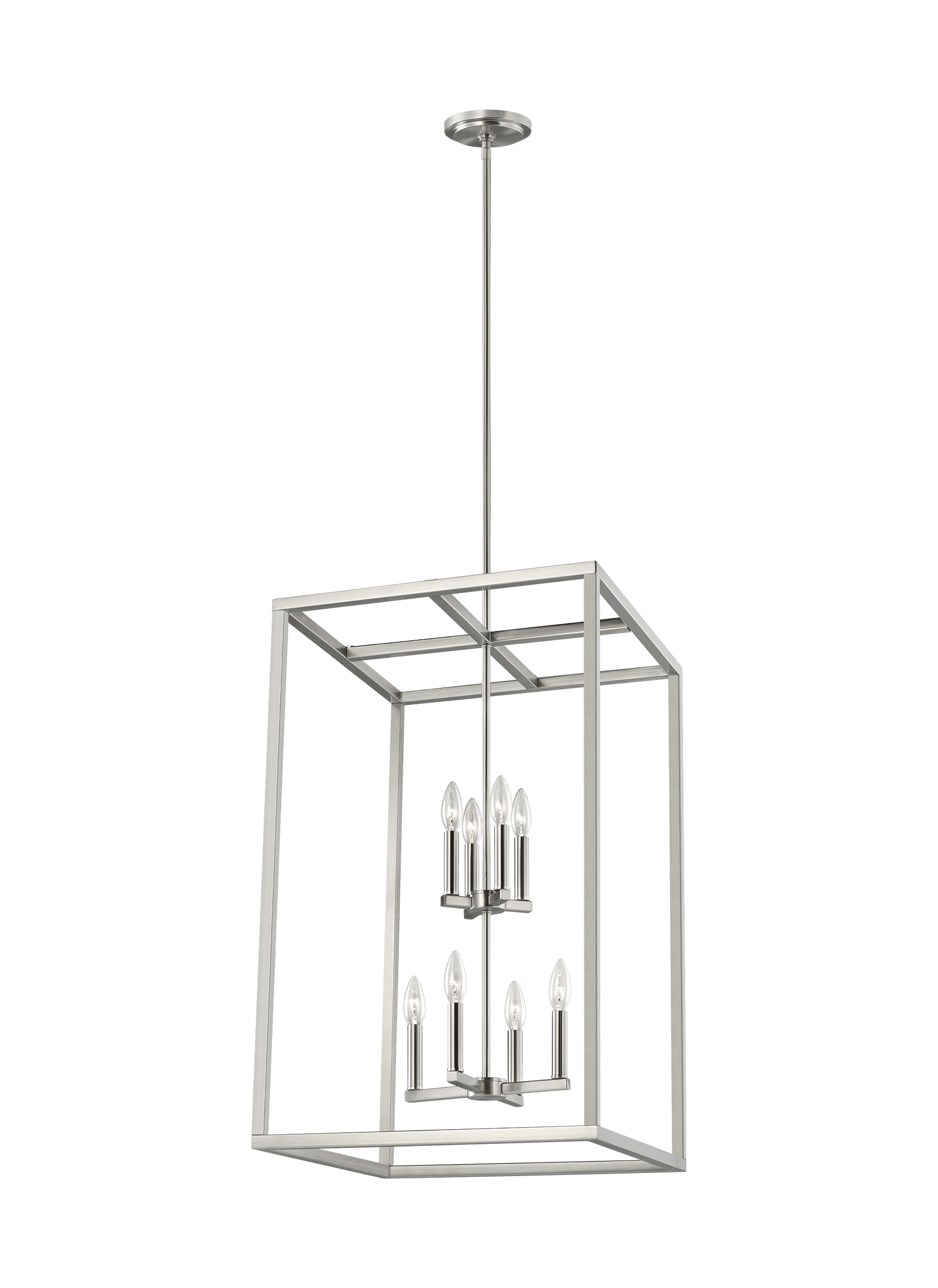 Sea Gull Moffet Street 8-Light Foyer Light in Brushed Nickel