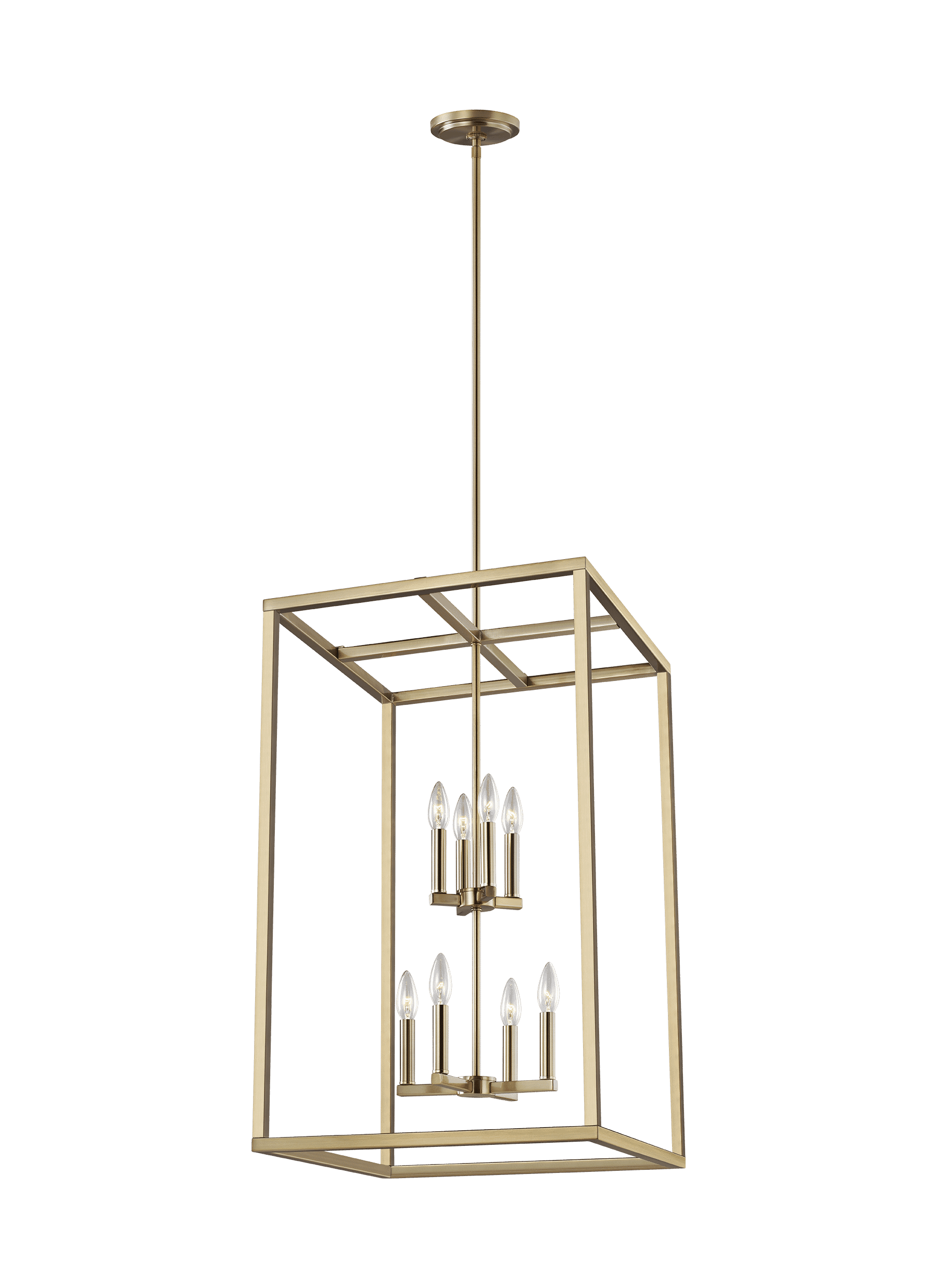 Sea Gull Moffet Street 8-Light LED Foyer Light in Satin Brass