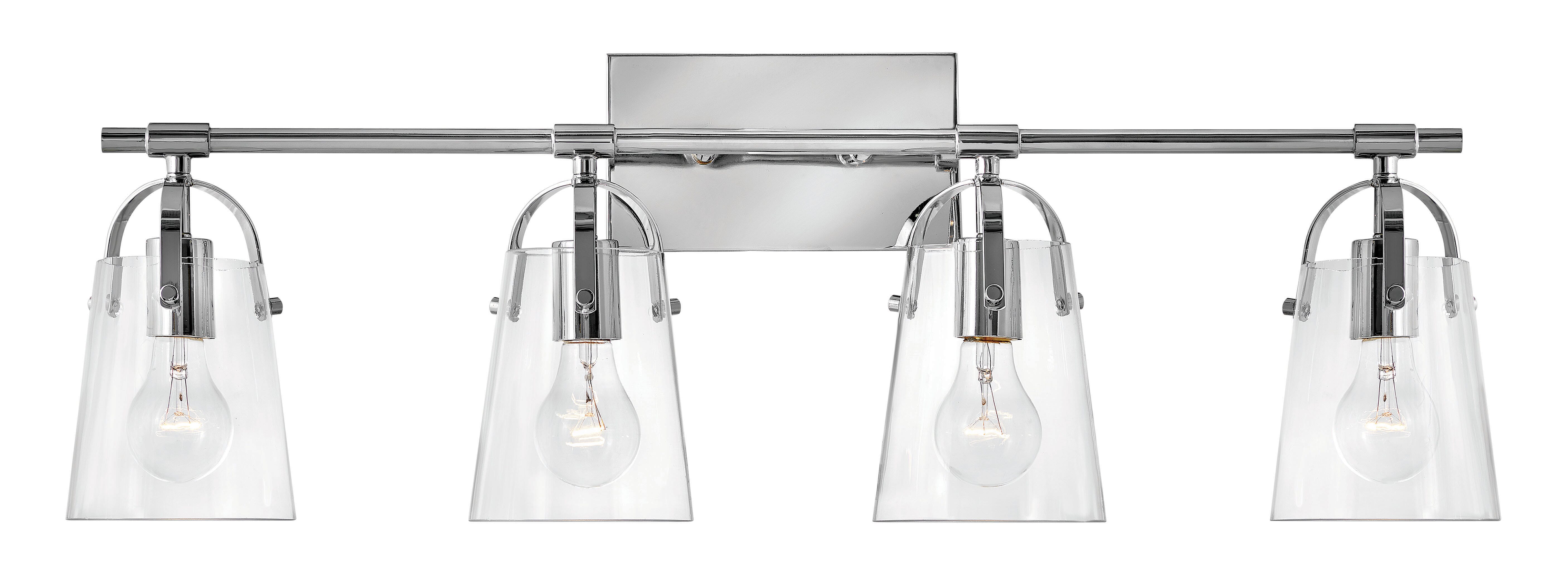 Hinkley Foster 4-Light Bathroom Vanity Light in Chrome