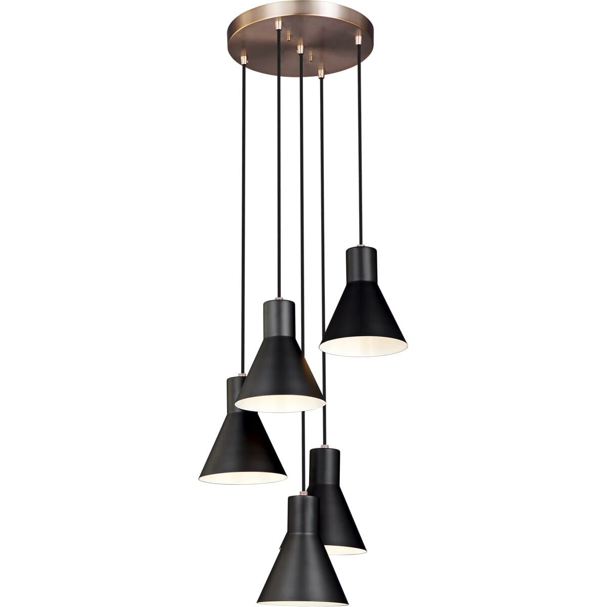 Sea Gull Towner 5-Light 28" Pendant Light in Satin Brass