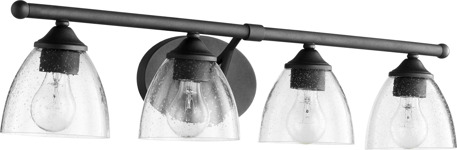 Quorum Brooks 4-Light 7" Bathroom Vanity Light in Noir with