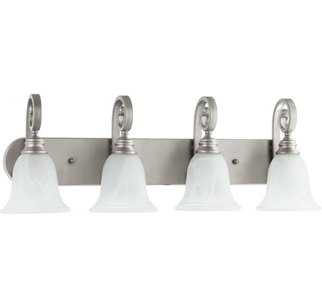 Quorum Bryant 4-Light 11" Bathroom Vanity Light in Classic Nickel