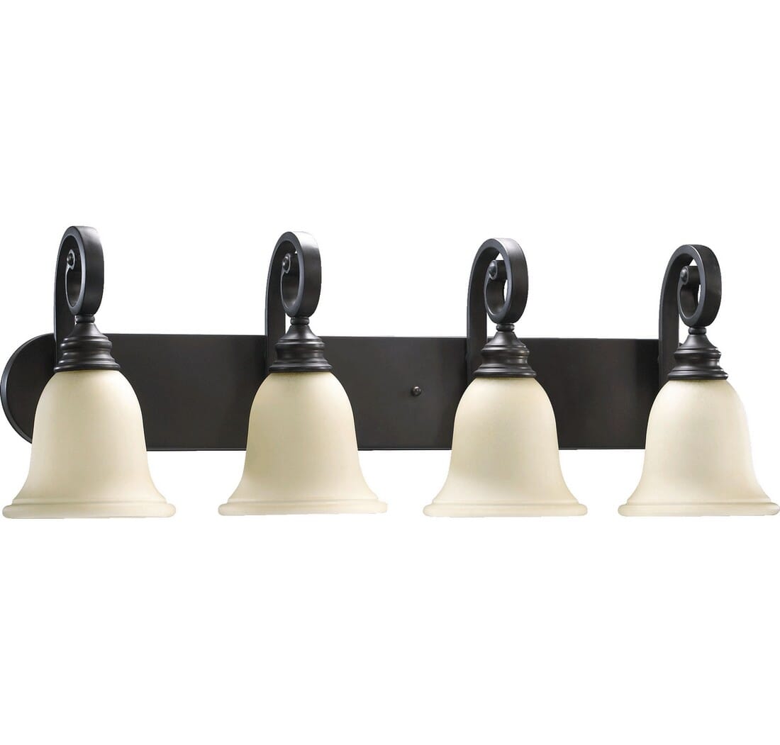 Quorum Bryant 4-Light 11" Bathroom Vanity Light in Oiled Bronze