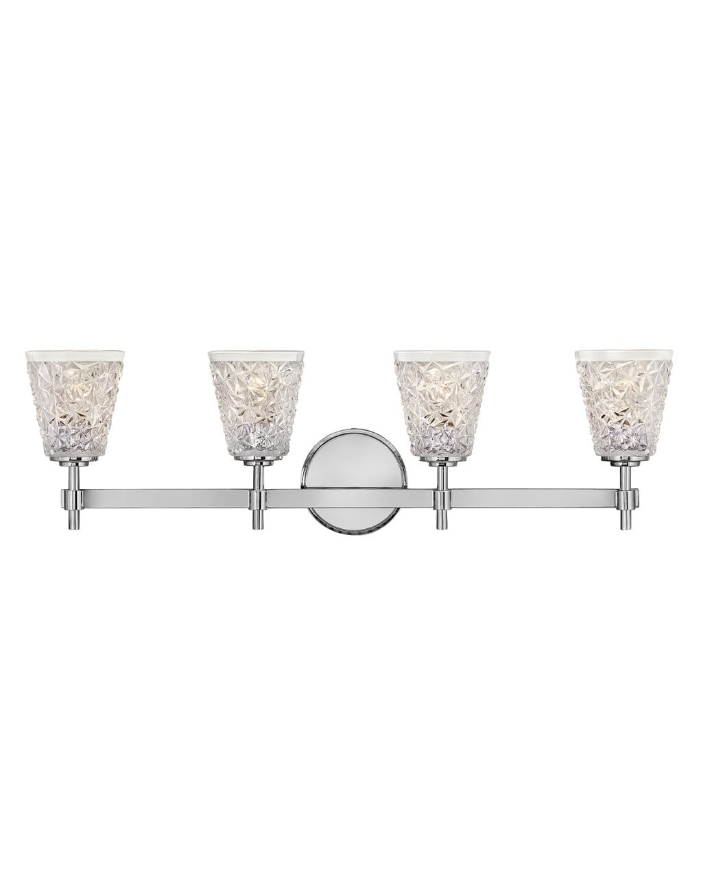 Hinkley Amabelle 4-Light 33" Bathroom Vanity Light in Chrome