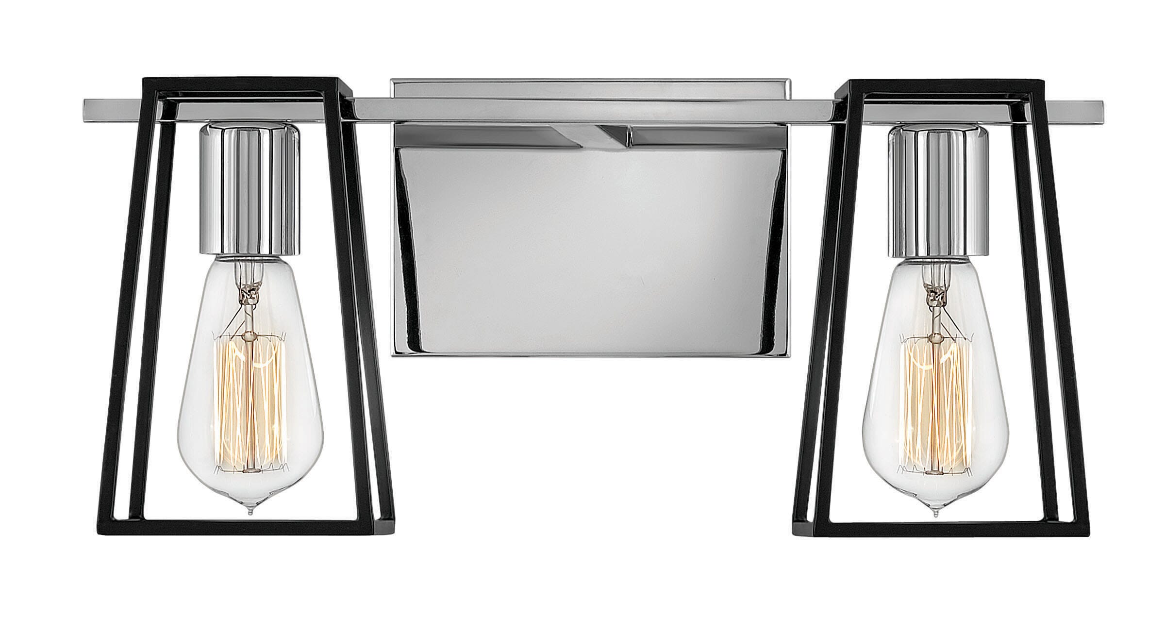 Hinkley Filmore 2-Light Bathroom Vanity Light in Chrome