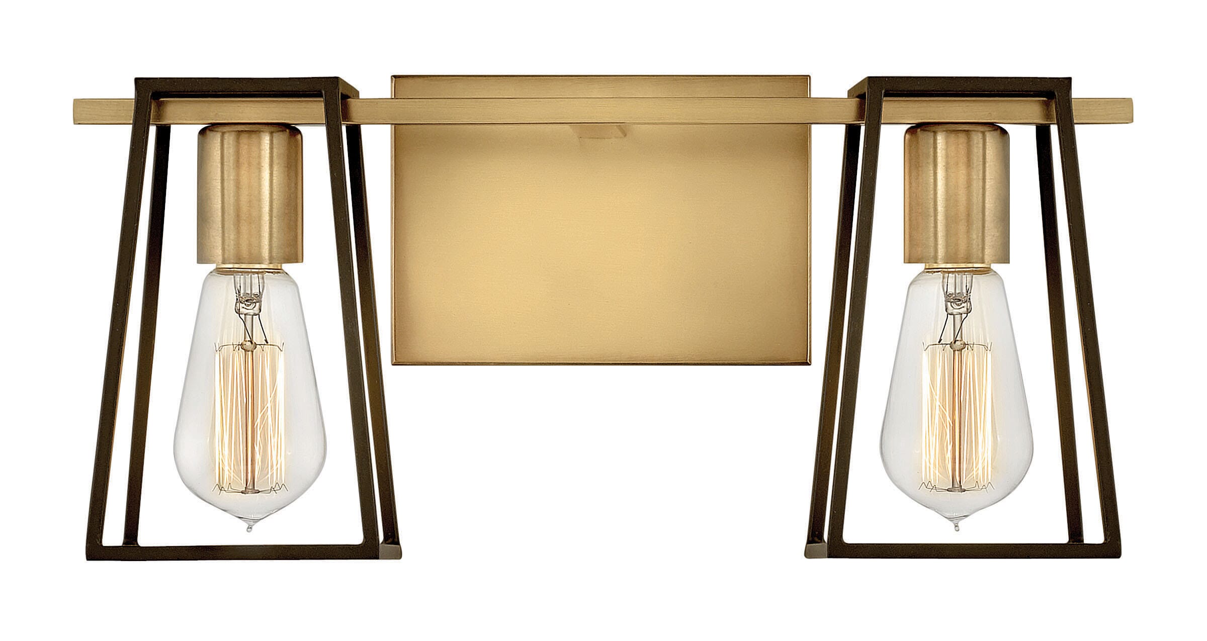 Hinkley Filmore 2-Light Bathroom Vanity Light in Heritage Brass