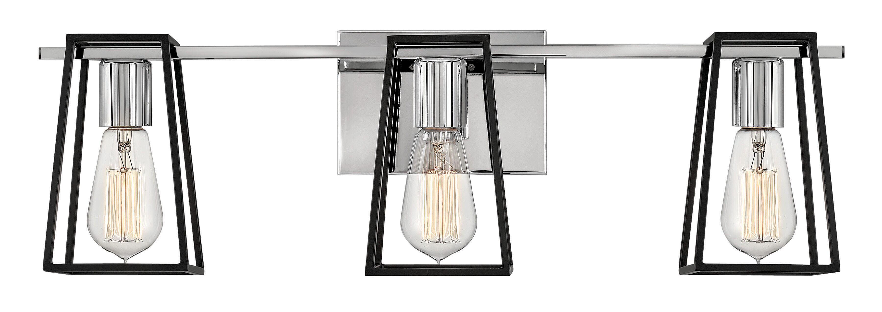 Hinkley Filmore 3-Light Bathroom Vanity Light in Chrome