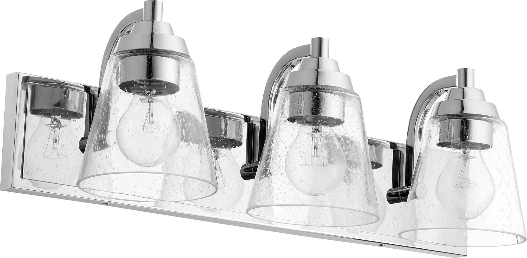 Quorum Transitional 3-Light 7" Bathroom Vanity Light in Chrome