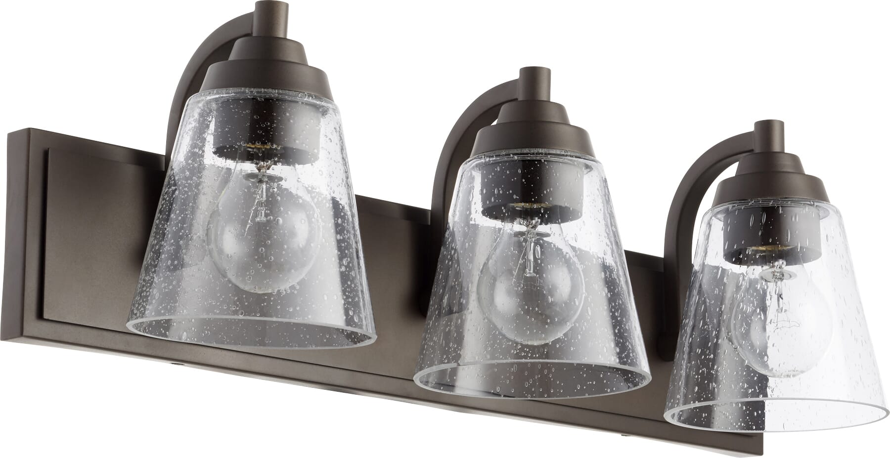 Quorum Transitional 3-Light 7" Bathroom Vanity Light in Oiled Bronze