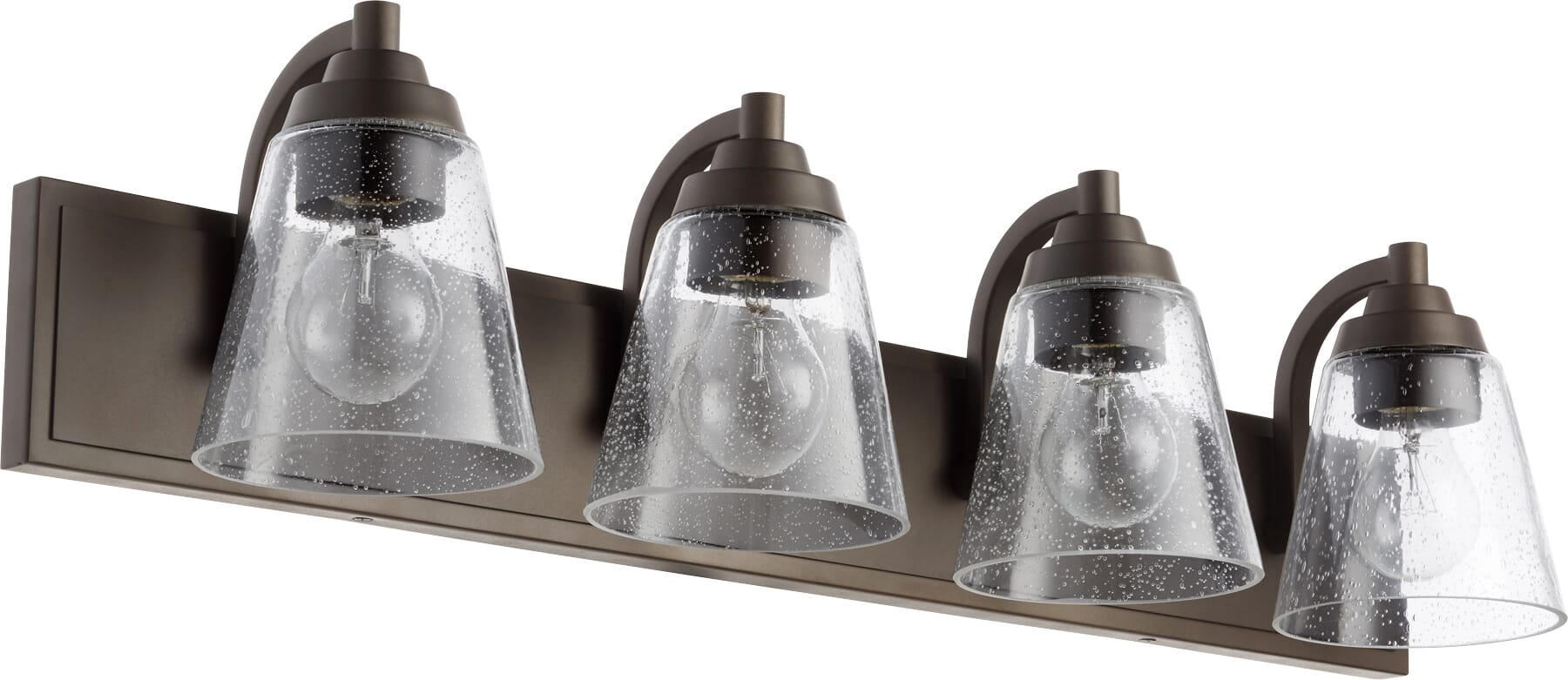 Quorum Transitional 4-Light 7" Bathroom Vanity Light in Oiled Bronze