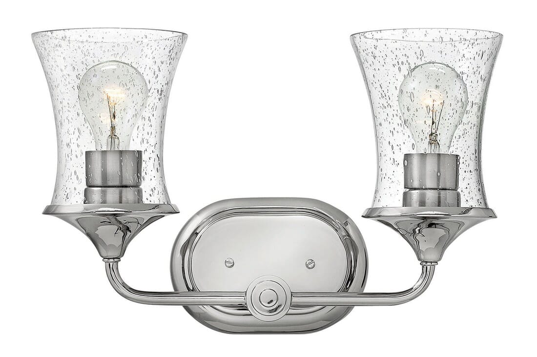 Hinkley Thistledown 2-Light Bathroom Vanity Light in Polished Nickel