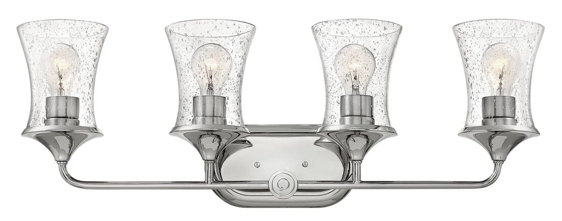 Hinkley Thistledown 4-Light Bathroom Vanity Light in Polished Nickel