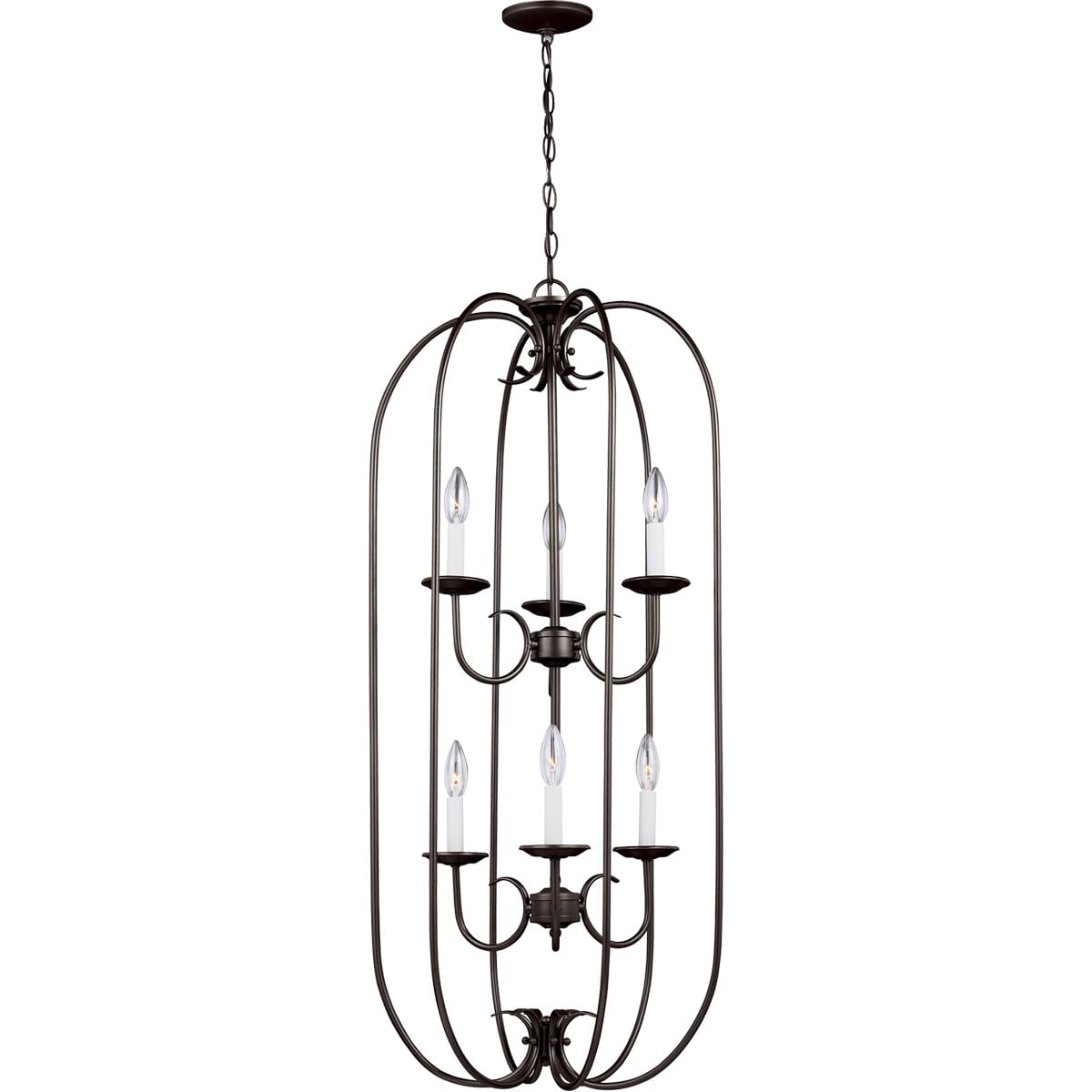 Sea Gull Holman 6-Light Foyer Light in Heirloom Bronze