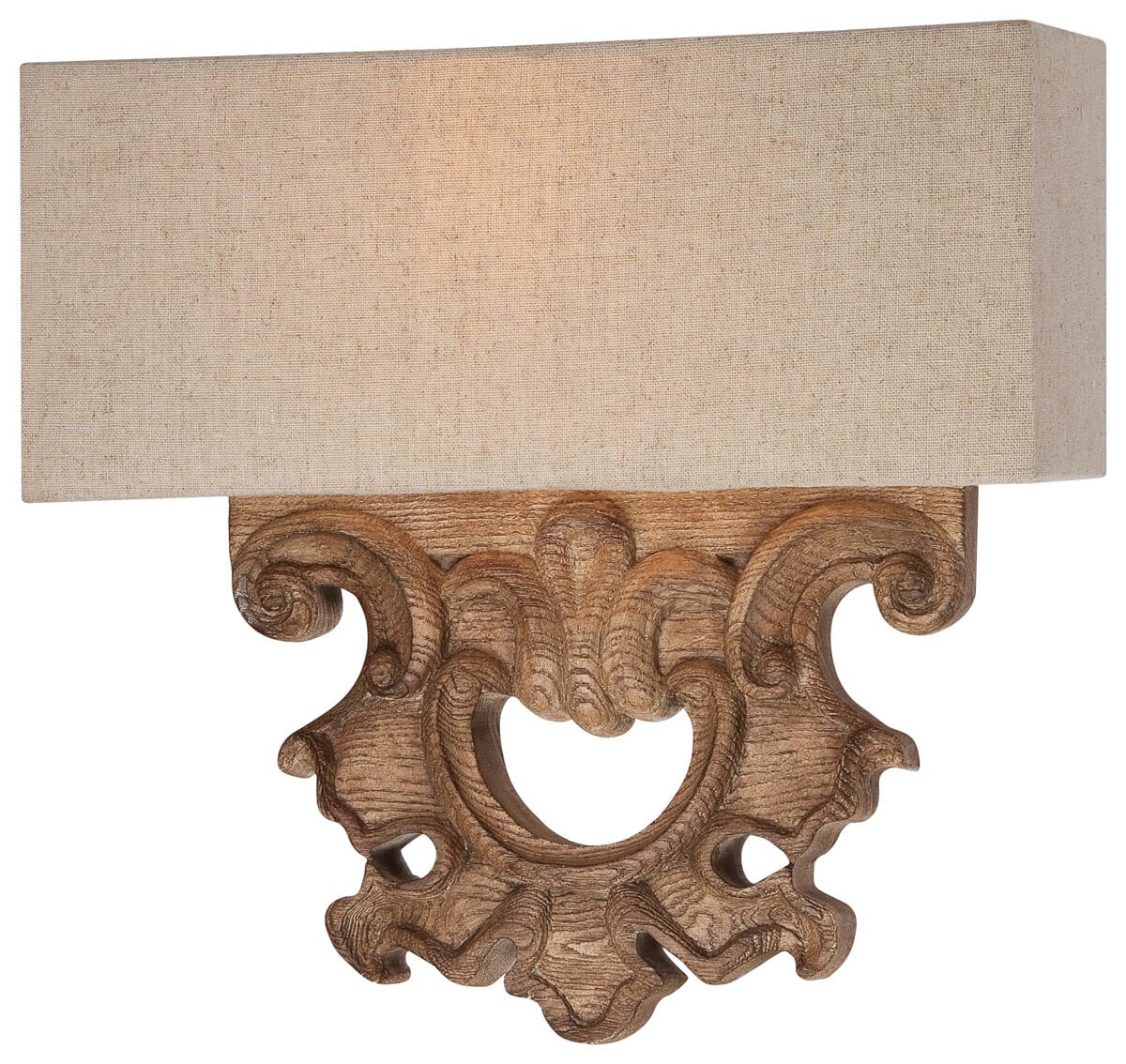 Minka Lavery Abbott Place 2-Light 12" Wall Sconce in Classic Oak Patina